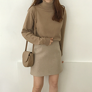 wool mini skirt (2color)