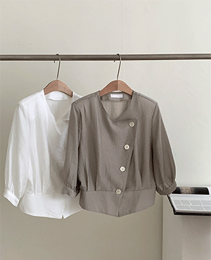 lap button blouse (2color) 재진행