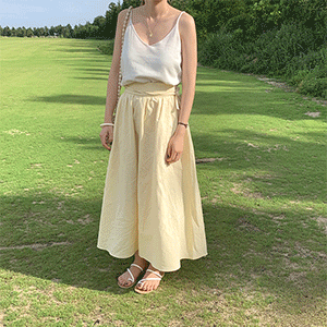 linen flare skirt (3color)
