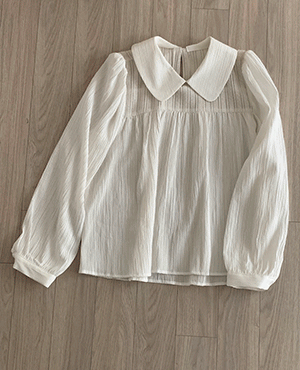 wrinkle collar blouse (2color)