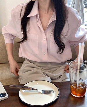 pocket tencel blouse (2color)