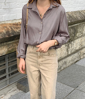 silk blouse (3color)