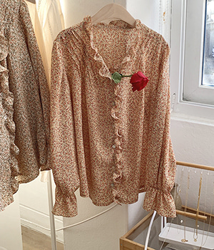 flower frill blouse (2color) 재진행