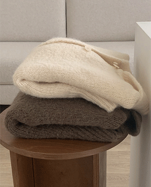 alpaca wool cardigan (3color)