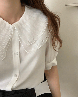 kape collar blouse (3color)