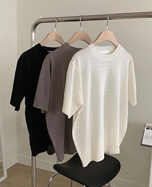 punching round knit (3color)